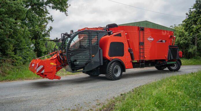 KUHN. 22 m3 ed un’altezza carro miscelatore sotto i 3 m di altezza: Il massimo per un carro miscelatore semovente ad uso azienda individuale!