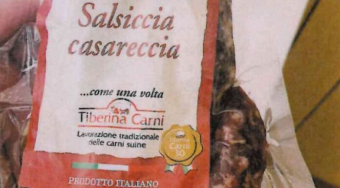 Eataly, presenza di salmonella nelle salsicce caserecce.