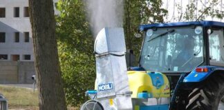 JET P,  l’atomizzatore con girante centrifuga e bocca di uscita a rotazione di 110°.