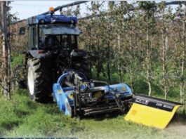 Il diserbo meccanico applicato al vigneto, ma anche ai campi agrovoltaici, secondo Nobili spa.