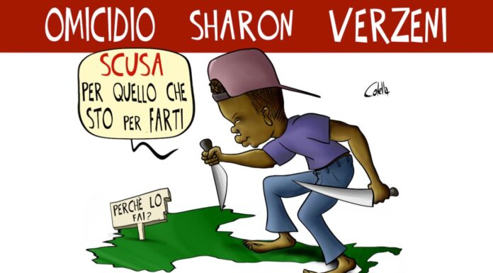 La vignetta della settimana… “Omicidio Sharon, nessun movente”