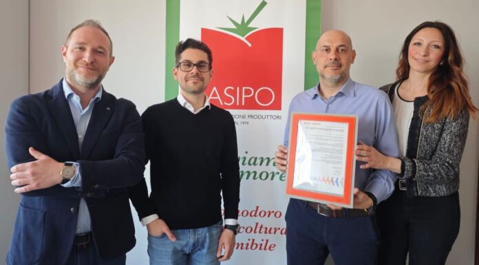 ASIPO premiata da SGS: certificato di eccellenza alla più grande OP del pomodoro d’Europa