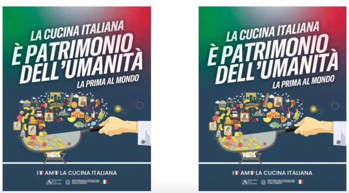 La Cucina Italiana è “Patrimonio Immateriale dell’Umanità dall’UNESCO”.