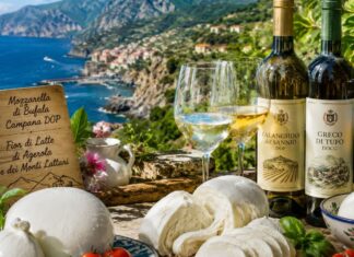 Vino, Mozzarella di Bufala e Fior di Latte, le anime bianche della Campania